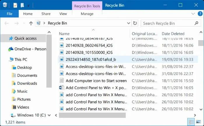 Windows 10/11'de yakın zamanda silinen dosyalar nasıl görüntülenir?