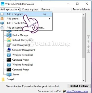 Windows 10 Uzman kullanıcı menüsünü optimize etme talimatları
