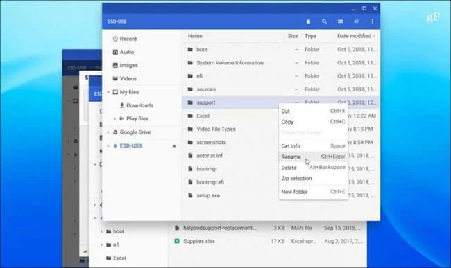 Explorer les fichiers sur Chromebook