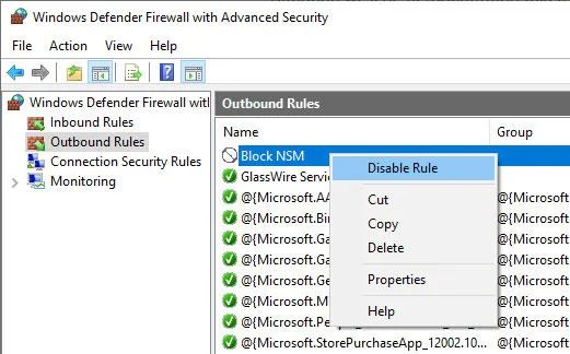 Bagaimana untuk menyekat sambungan Internet untuk perisian dan aplikasi dalam Windows 10
