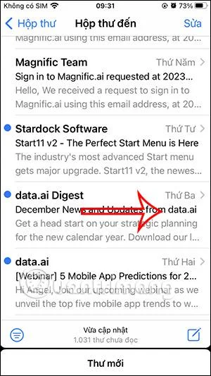 Como lembrar de reler e-mails no iPhone