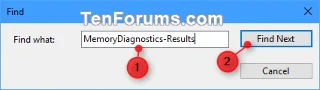 Cara membaca hasil Alat Diagnostik Memori dalam Pemapar Acara pada Windows 10