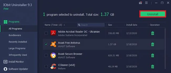 Bagaimana untuk membuang Avast Free Antivirus pada komputer anda