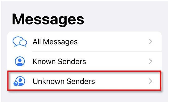 Bagaimana untuk menyembunyikan mesej spam daripada orang yang tidak dikenali pada iPhone