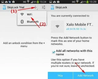 Kunci skrin secara automatik apabila menyambung ke Wi-Fi pelik pada telefon