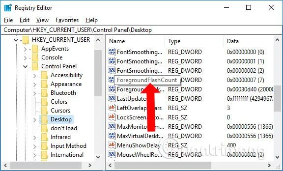 Windows 10 タスクバー上のアプリケーションのフラッシュ数を変更する方法