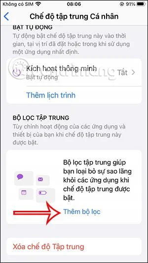 Cara menghidupkan mod Fokus iPhone kuasa rendah