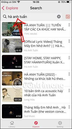 Cara menggunakan MeMusic untuk menonton video pada iPhone