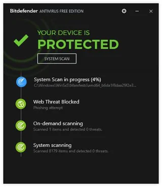 Test de Bitdefender Antivirus Free Edition : compact et complet
