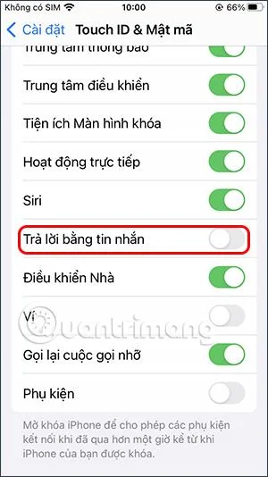 Bagaimana untuk mematikan membalas mesej pada skrin kunci iPhone