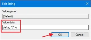 Tambah pilihan Defragment pada menu apabila mengklik kanan pemacu pada Windows