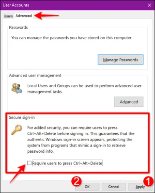 Veilig inloggen in- of uitschakelen op Windows 10, Windows 11
