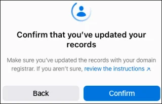 Arahan untuk menyediakan domain e-mel tersuai pada iCloud