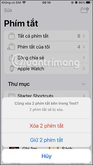Cara membuat folder pintasan pada Pintasan iPhone