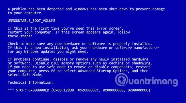 Windows の UNMOUNTABLE_BOOT_VOLUME エラーを修正