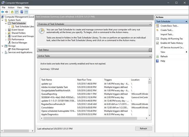 8 cara untuk membuka Penjadual Tugas dalam Windows 10