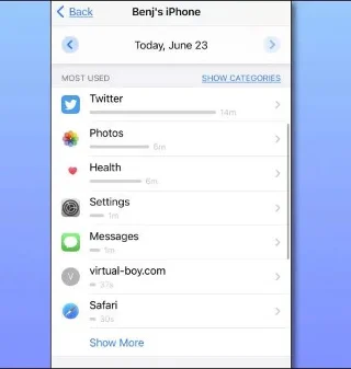 Bagaimana untuk melihat senarai aplikasi yang paling banyak digunakan pada iPhone