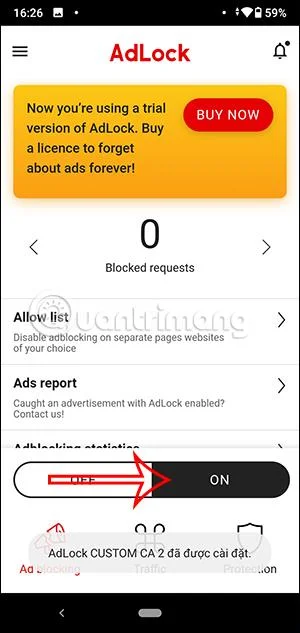 Instrucciones para usar AdLock en teléfonos Android