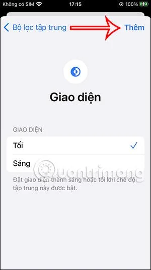 iPhoneでフォーカスを合わせてダークモードをオンにする方法