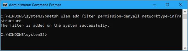 Bagaimana untuk menyekat rangkaian Wi-Fi berdekatan daripada muncul pada Windows