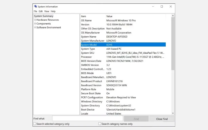 Windows dizüstü bilgisayar modeli nasıl bulunur?