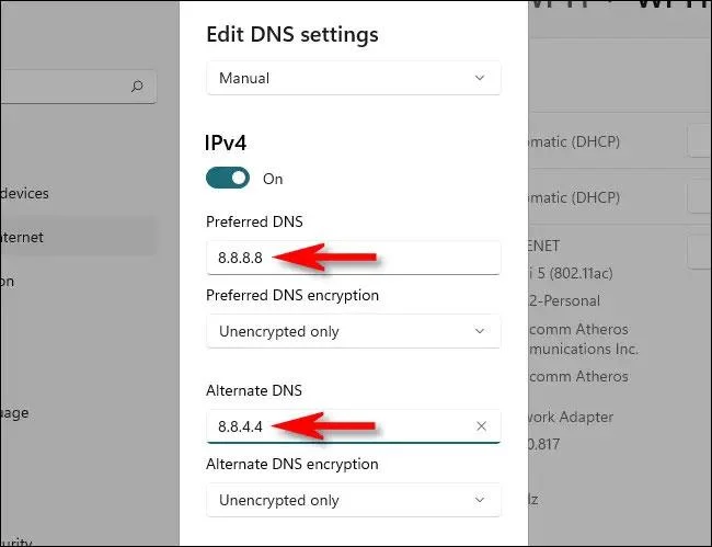 Windows 11'de DNS Sunucusu nasıl değiştirilir?