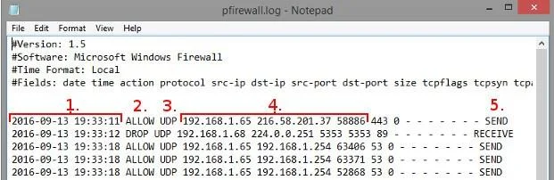 Gunakan Windows Firewall Log untuk memantau aktiviti di Internet