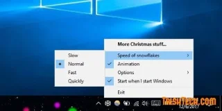 Windows Görev Çubuğunda düşen kar efekti oluşturma