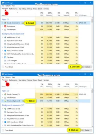 Bagaimana untuk menamatkan proses dalam Windows 10