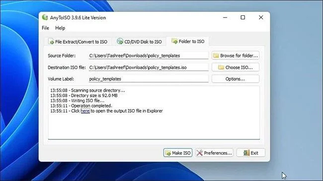 Windows'ta dosya ve klasörler ISO'ya nasıl dönüştürülür?