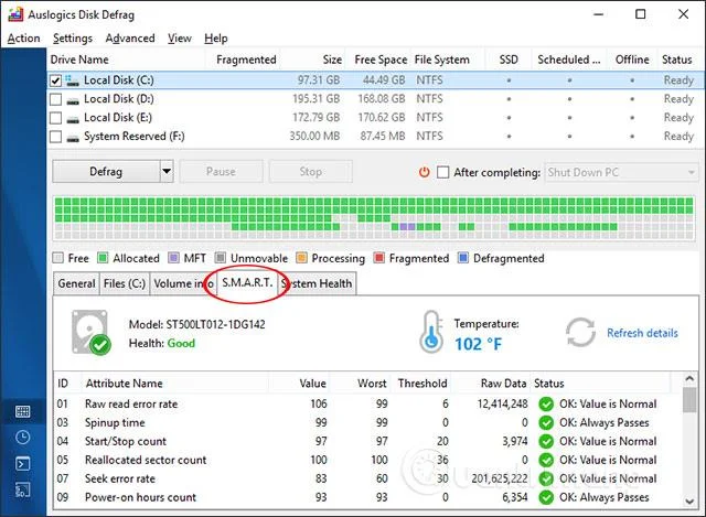 Cara menggunakan Auslogics Disk Defrag untuk menyahpecah cakera keras
