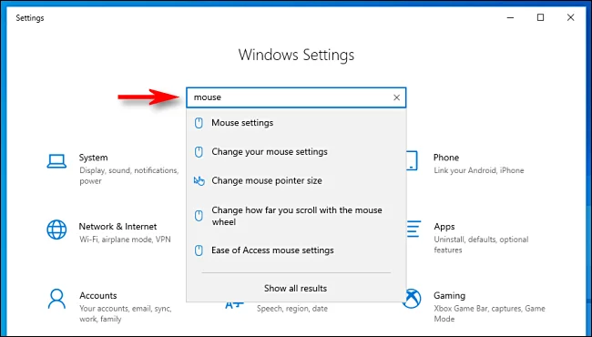 Windows 10'da belirli sistem ayarları hızlı bir şekilde nasıl bulunur?