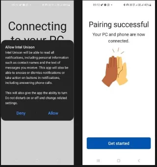 Android- en iOS-apparaten synchroniseren met een Windows 11-pc met behulp van de Intel Unison-app