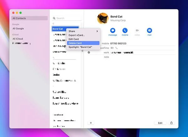Bagaimana untuk memadam nombor telefon pada iPhone dan Mac