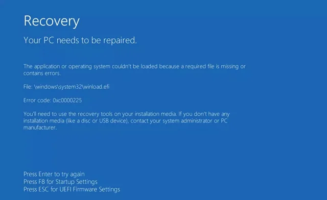 WindowsでWinload.efiが見つからないエラーを修正する方法