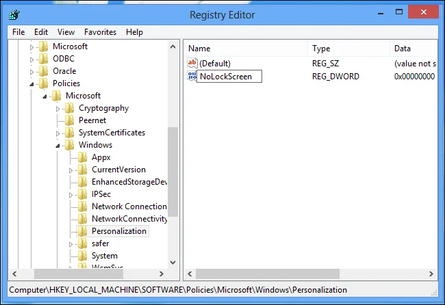 Bagaimana untuk melumpuhkan skrin kunci Skrin Kunci pada Windows 8, 10
