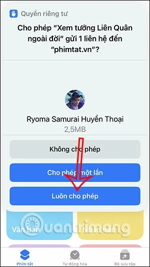 Arahan untuk melihat Jeneral Lien Quan dalam kehidupan sebenar