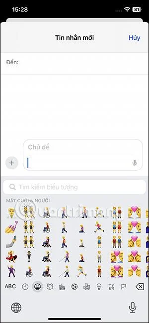 Arahan untuk menukar warna emoji pada iPhone