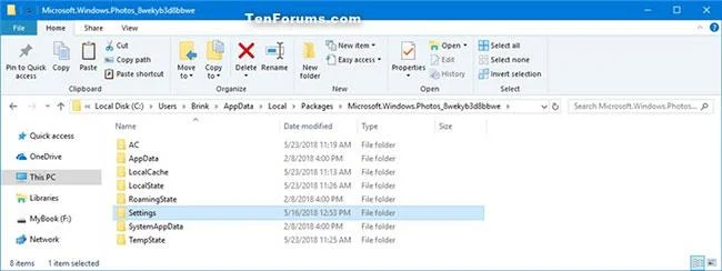 Windows 10'da Fotoğraflar uygulaması ayarları nasıl yedeklenir ve geri yüklenir