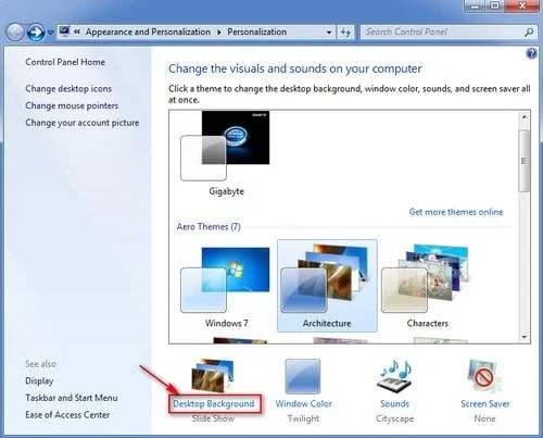 Arahan untuk menukar kertas dinding komputer untuk Windows