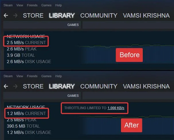 Windows'ta Steam indirme hızı nasıl sınırlandırılır