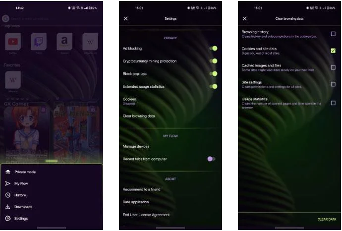 Cómo acelerar Opera GX en Android