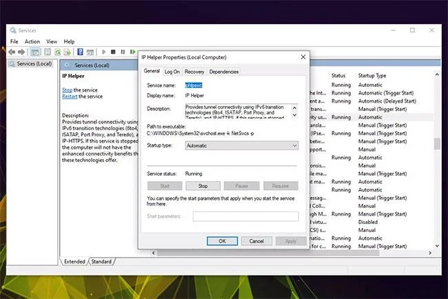 Bagaimana untuk melumpuhkan iphlpsvc dalam Windows 10