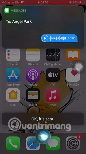 Cara menghantar mesej audio menggunakan Siri pada iPhone