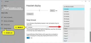 Windows 10da Karma Gerçeklik kulaklıklarının zaman aşımı nasıl değiştirilir?