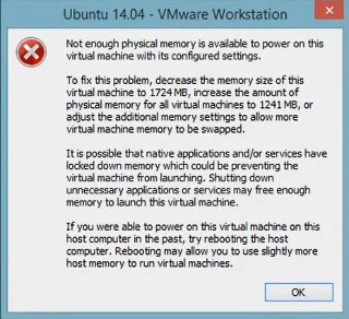 Hoe op te lossen Onvoldoende fysieke geheugenfout op VMware Hoe op te lossen Onvoldoende fysieke geheugenfout op VMware