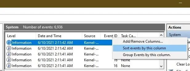 Windows 10'da başlatma ve kapatma geçmişi nasıl görüntülenir?