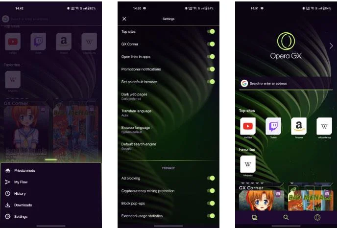 Cómo acelerar Opera GX en Android