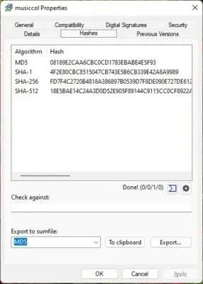 OpenHashTab in Esplora file