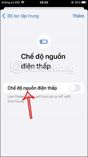 Cara menghidupkan mod Fokus iPhone kuasa rendah